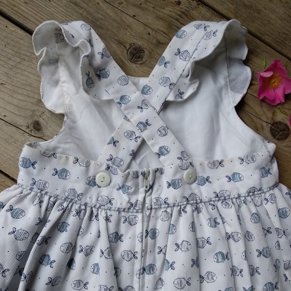 Florence Eiseman | 3T Fish Motif Cross Back Apron Dress - Picture 6 of 11